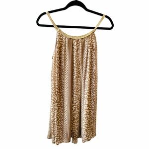 Dress - brown, white, and gold size small